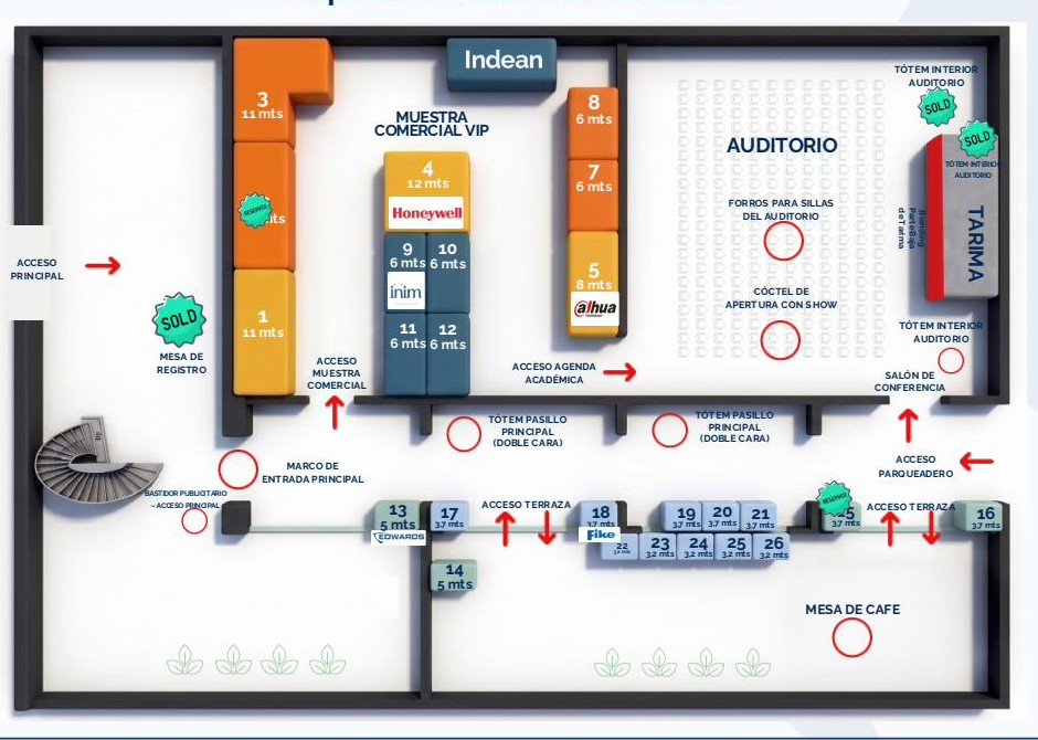 Mapa de localización de stands CIPROCI 2026